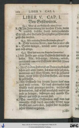 Liber V. Geschwüre.