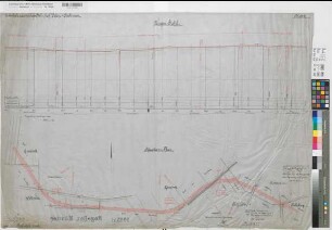 Velen (Velen) - Hochmoor (Gescher) Eisenbahnanschluß Lageplan und Profile Blatt 4 Waldvelen - Tungerloh-Pröbsting 1906 1 : 100/1000 75 x 106 Zeichnung Vogel, Landmesser KSM Nr. 1063d