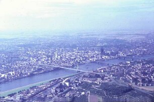 Rhein vor dem Ausbau 1962 bei Köln
