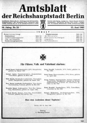 1943,24: Nr. 24, 15. Juni 1943