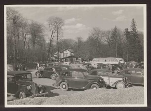 Parkplatz am Hermannsdenkmal. Detmold. Hiddesen. Papierabzug