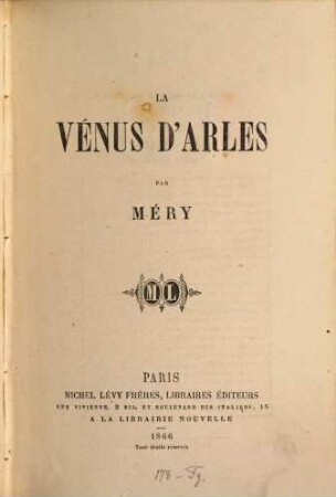 La Vénus d'Arles