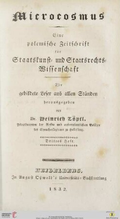 3. Heft (Zweites Semester, erstes Heft)