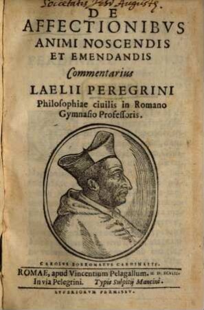De affectionibus animi noscendis et emendandis commentarius
