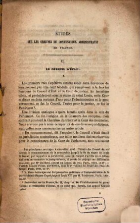 Études sur les origines du Contentieux Administratif en France. 2