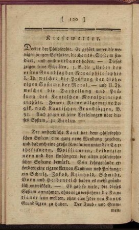 Kiesewetter. - Nencke, Carl Christp.