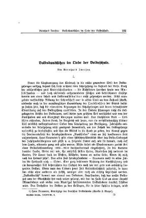 Volkskundliches im Liede der Volksschule