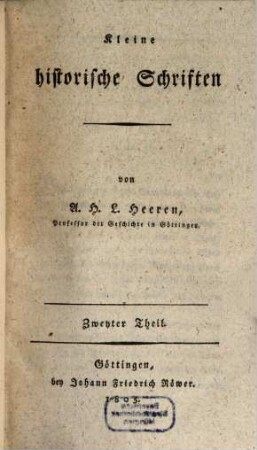 Kleine historische Schriften, 2