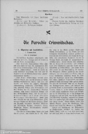 Die Parochie Crimmitschau