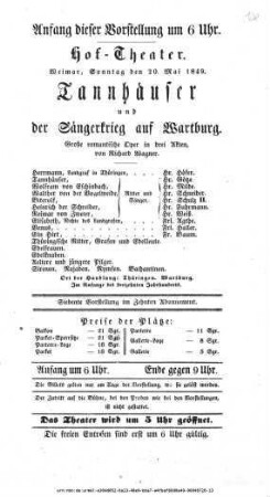 Tannhäuser und der Sängerkrieg auf Wartburg
