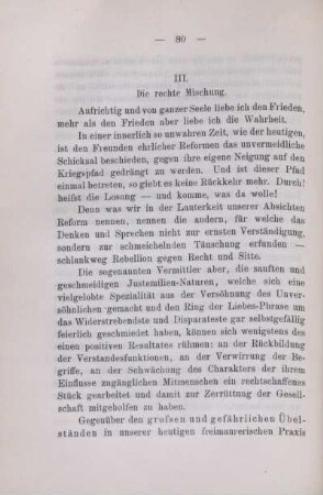 III. Die rechte Mischung.