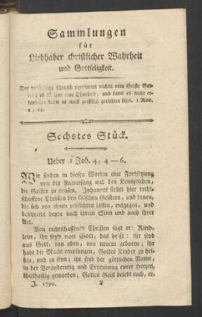 Sechstes Stück