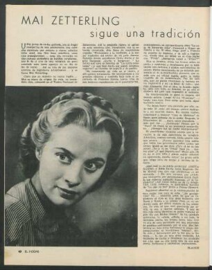 Mai Zetterling sigue una tradición