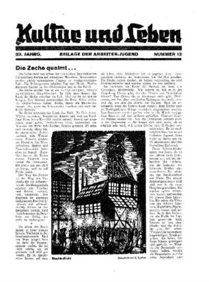 Kultur und Leben : 2. Beilage der "Arbeiter-Jugend"