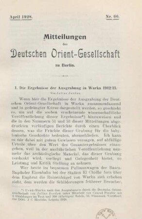 Mitteilungen der Deutschen Orient-Gesellschaft