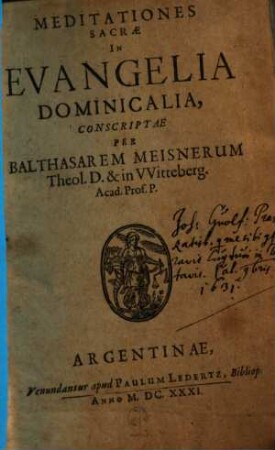 Meditationes Sacrae In Evangelia Dominicalia