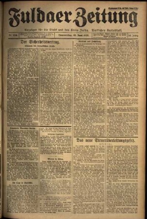Ausgabe vom Donnerstag, den 18. Juni 1925.