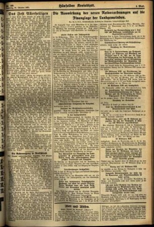 Dritte Ausgabe vom Samstag, den 31. Oktober 1931.