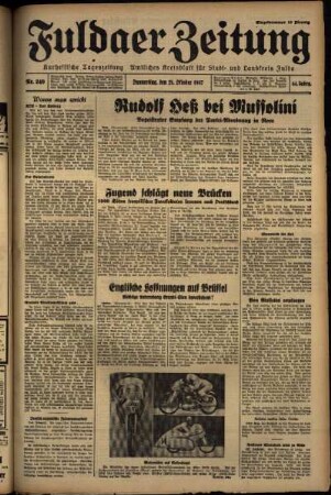 Ausgabe vom Donnerstag, den 28. Oktober 1937.
