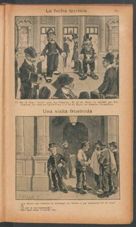 La fecha terrible [y] Una visita frustrada - [Viñetas cómicas]