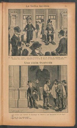La fecha terrible [y] Una visita frustrada - [Viñetas cómicas]