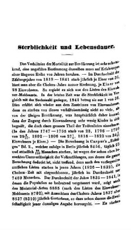 Sterblichkeit und Lebensdauer