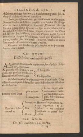 Cap. XXVIII. De Distributionibus é subiectis.