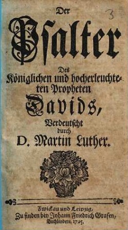 Der Psalter des Königlichen und hocherleuchteten Propheten Davids