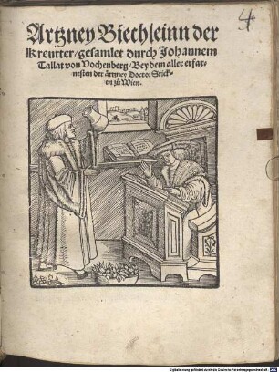 Artzney-Biechleinn der Kreutter