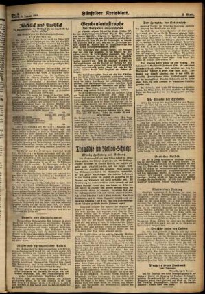 Zweite Ausgabe vom Freitag, den 05. Januar 1934.