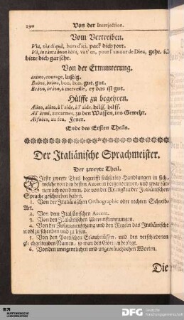 Der zweyte Theil.