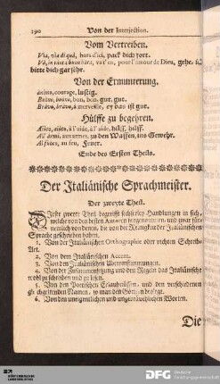 Der zweyte Theil.