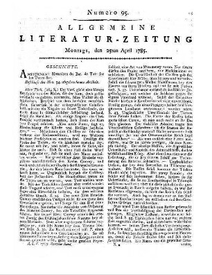 Almanach des Muses. Paris: Delalain 1785