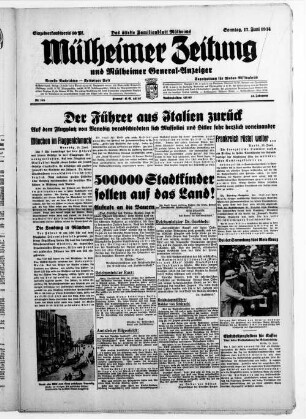 Mülheimer Zeitung und Mülheimer General-Anzeiger. 1934-1934