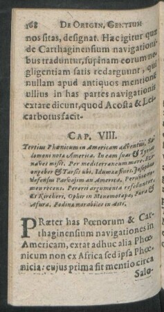 Cap. VIII. Tertius Phoenicum in Americam adventus ...