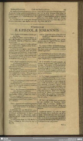 Vindiciae II. Epistolae Johannis