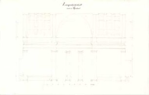 Gärtner, Friedrich von; Athen (Griechenland); Königliche Residenz (Athener Schloss) - Spielsaal (Längsschnitt)