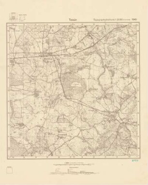 1940 Tessin, Topographische Karte 1:25000 (4 cm - Karte)