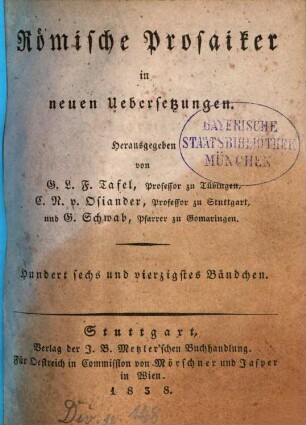 Cajus Julius Caesar's Werke, 4. Denkwürdigkeiten des Gallischen Kriegs ; 4