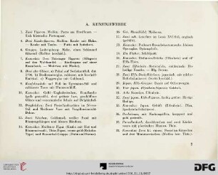 A. Kunstgewerbe (Nr. 1-57)