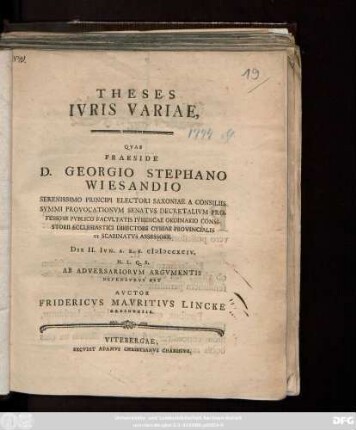 Theses Ivris Variae