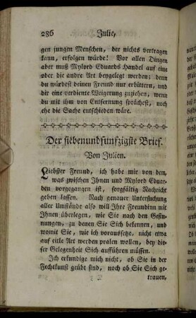 Der siebenundfunfzigste Brief. Von Julien. - Der sechzigste Brief. An Julien.