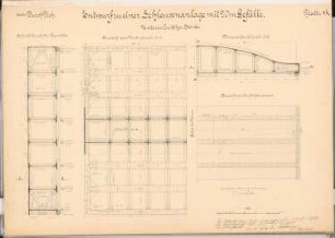 Schleusenanlage, Waren/Müritz Schinkelwettbewerb 1900: Unteres Hubtor 1:20