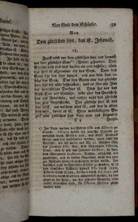 Von Dem göttlichen seyn, das ist, Jehovah.