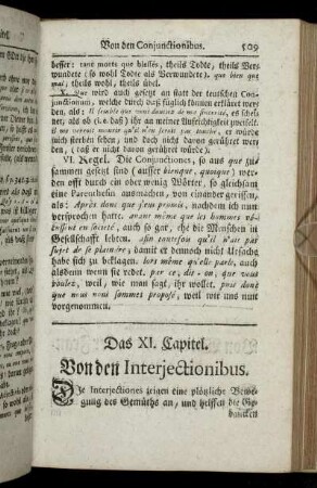 Das XI. Capitel. Von den Interjectionibus.
