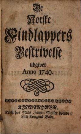 De Norske Findlappers Beskrivelse