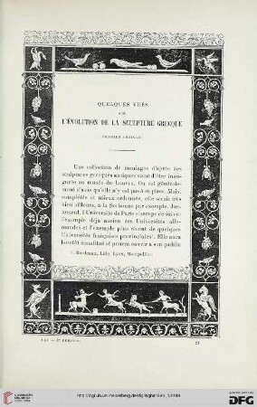 3. Pér. 21.1899: Quelques vues sur l'évolution de la sculpture grecque, 1