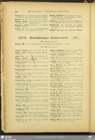 XXVII. Mittelthüringer Bezirksverein.