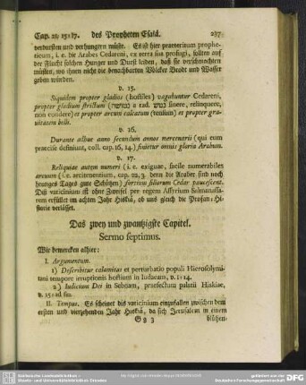 Das zwey und zwantzigste Capitel. Sermo septimus
