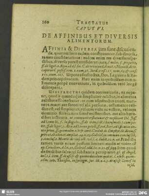 Caput VI. De Affinibus Et Diversis Alimentorum